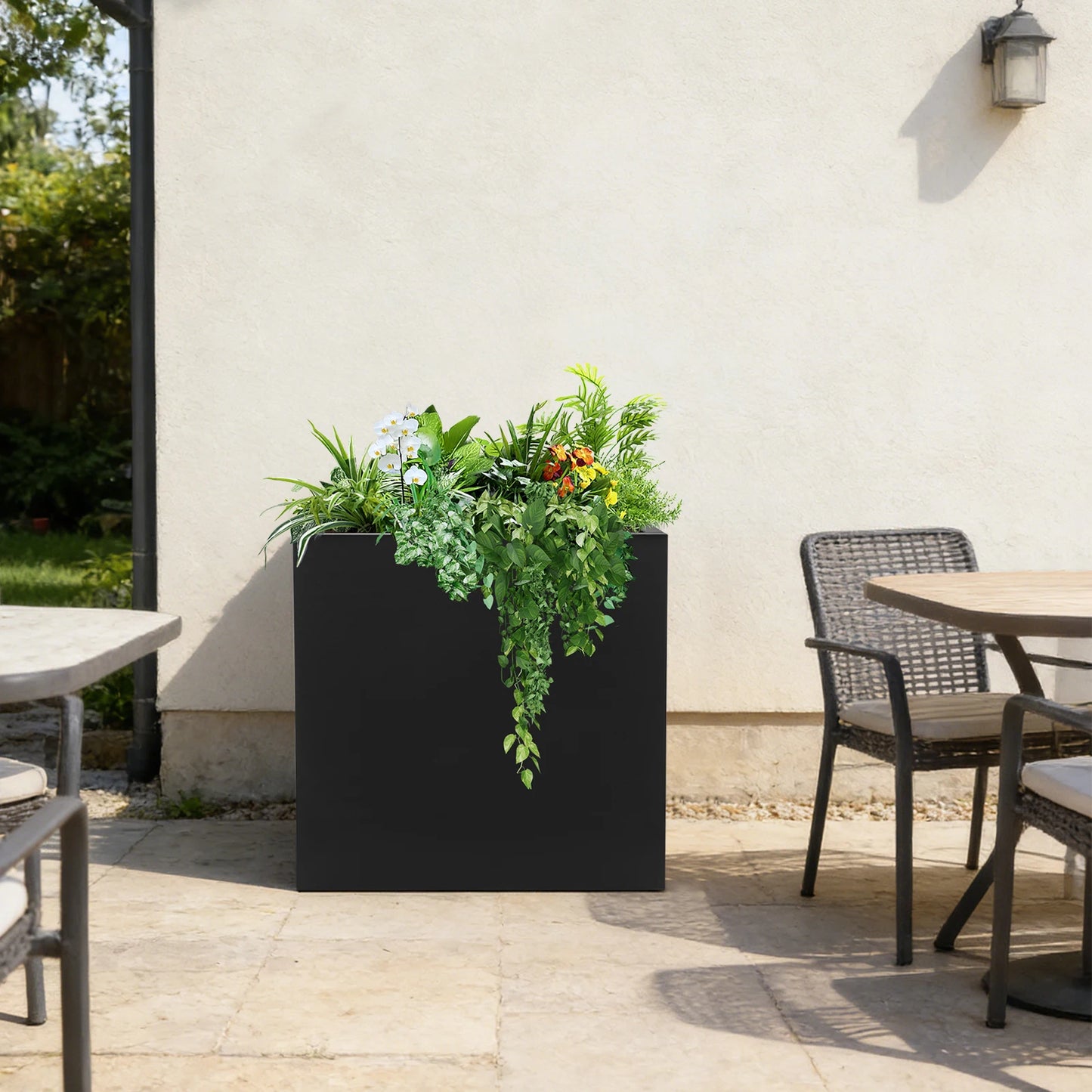 Bymaocar Steel Planter Box Garden Bed for Outdoor Yard Patio
