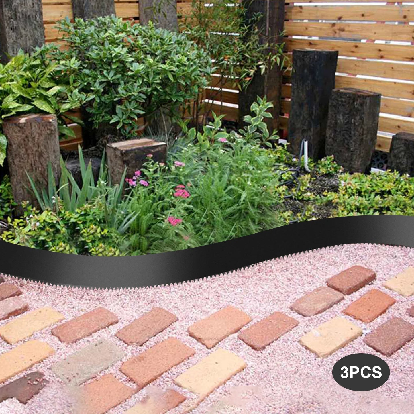 EcoBorder Steel Landscape Edging 3 Pack For Lawn And Garden