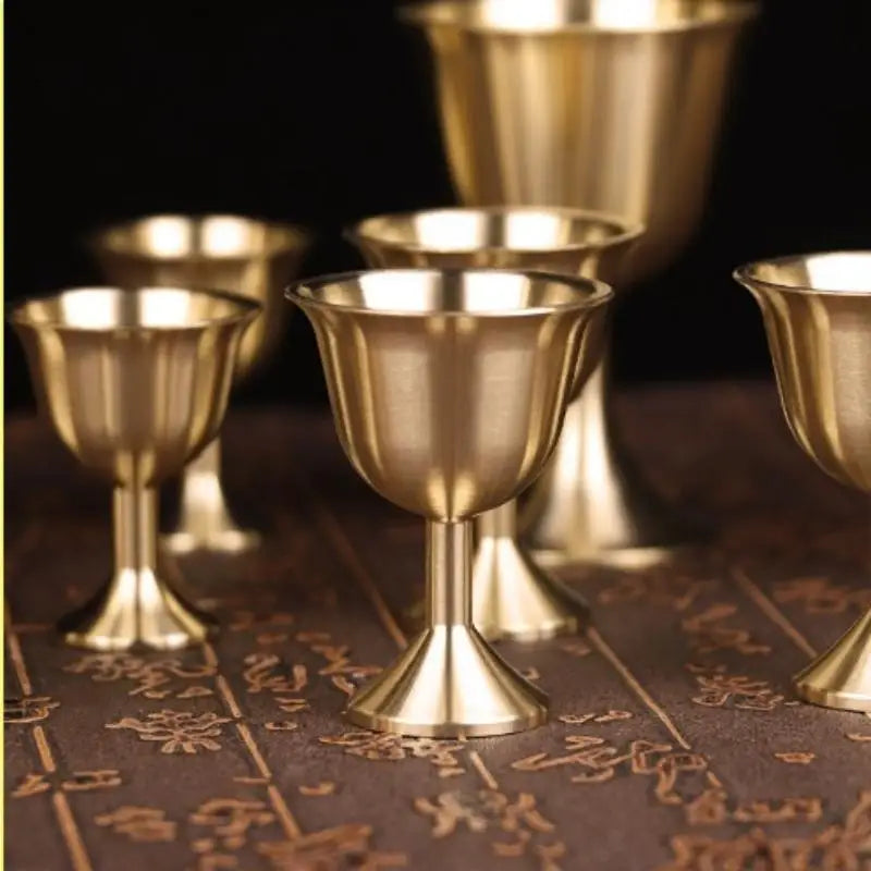 Vintage Brass Wine Glass Mug Copper Drinkware For Parties Bar