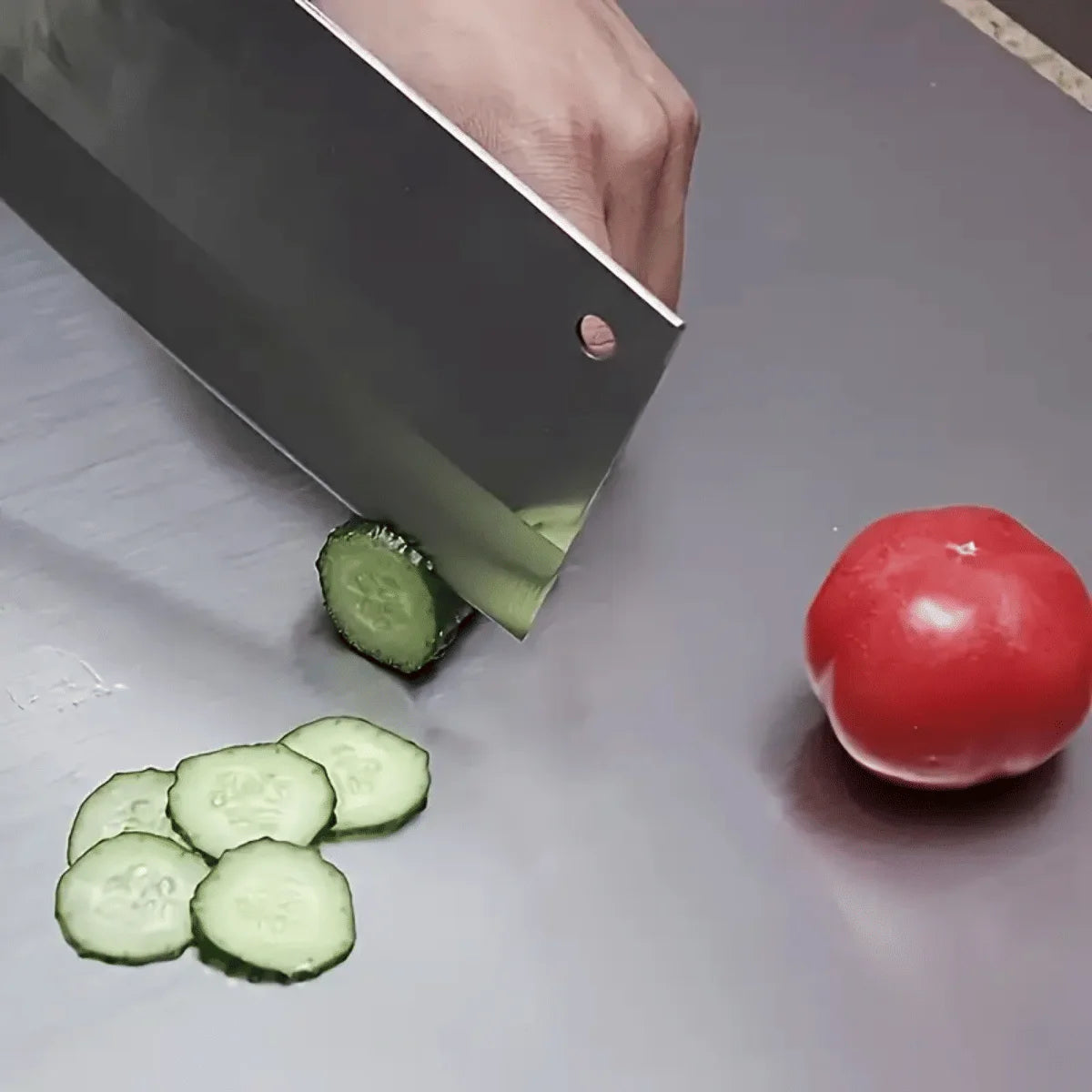 Large Stainless Steel Cutting Board with Lip for Kitchen over Sink Meat Chopping Board Metal Countertop Board