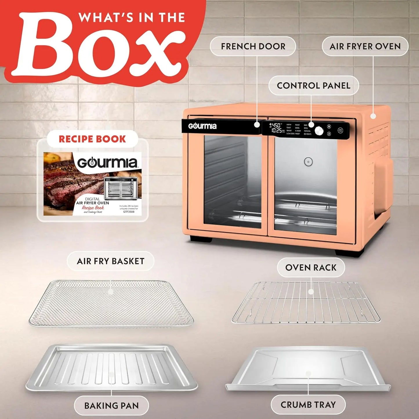 French Door Air Fryer Oven With FryForce 360 Digital Display