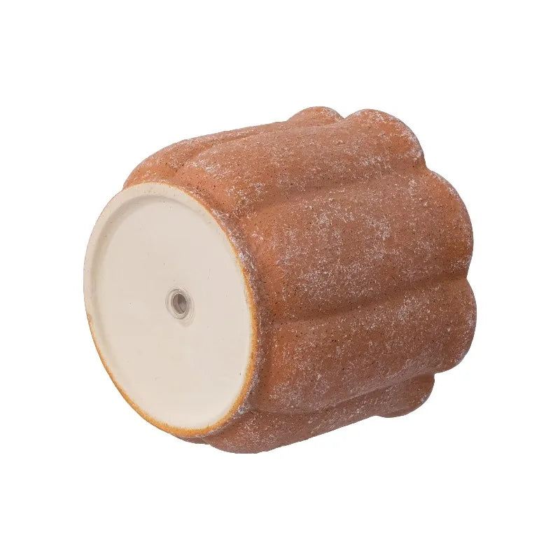 Terracotta Ceramic Flower Planter Pot With Drainage Hole Plug