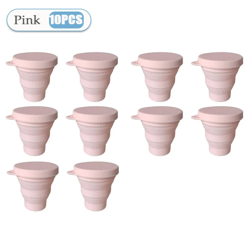 Silicone Folding Telescopic Cup With Lid For Tea And Coffee