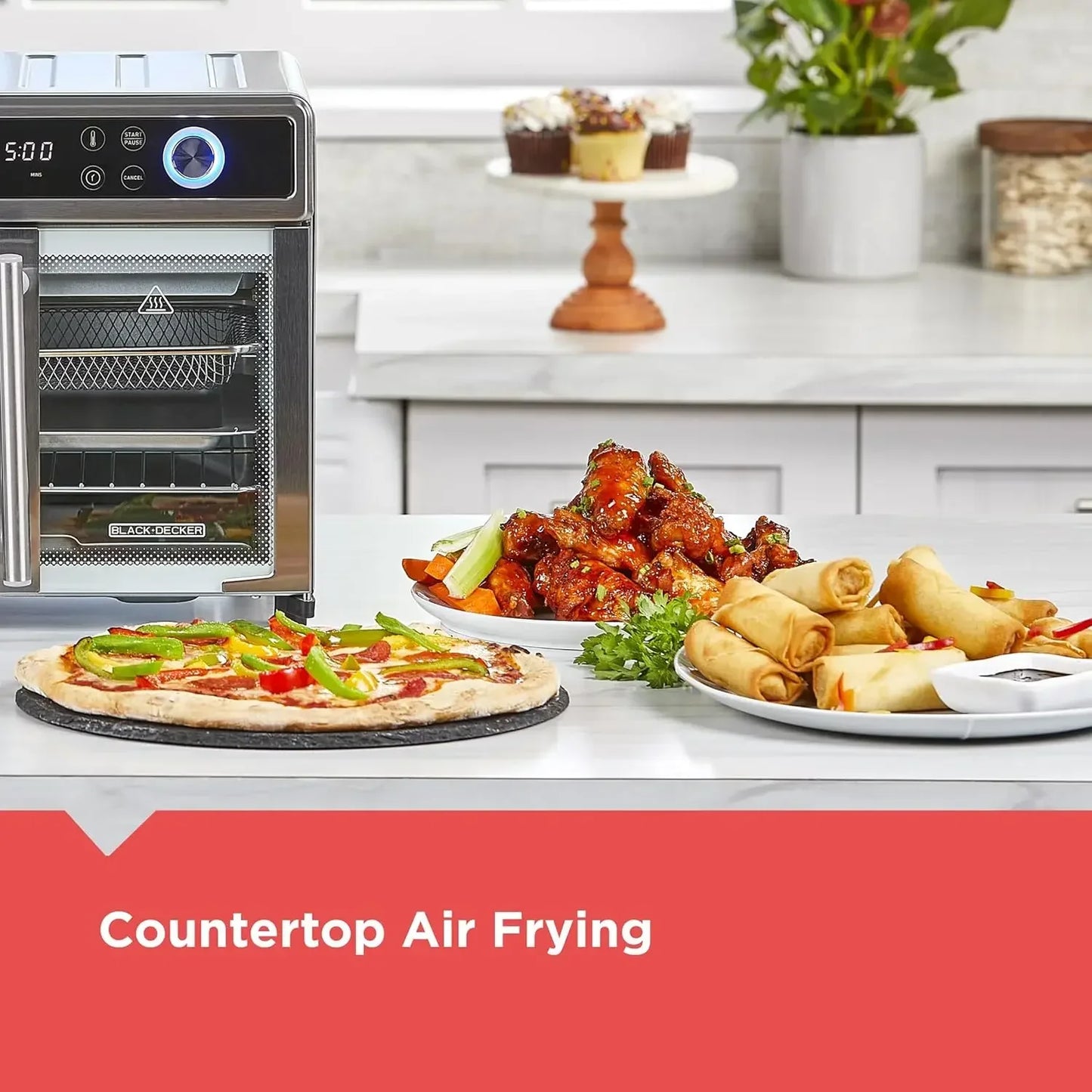 Crisp N Bake Air Fryer Toaster Oven Combo 12 In 1 Countertop