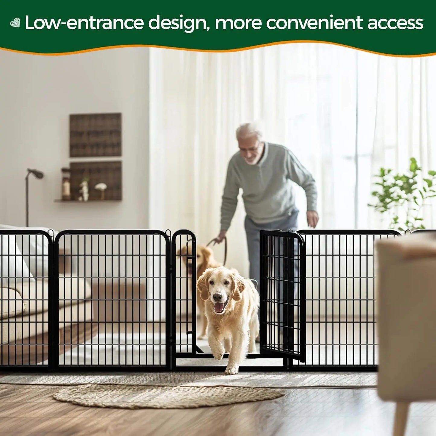 Dog Playpen Outdoor Heavy Duty Metal Pet Fence For Homes