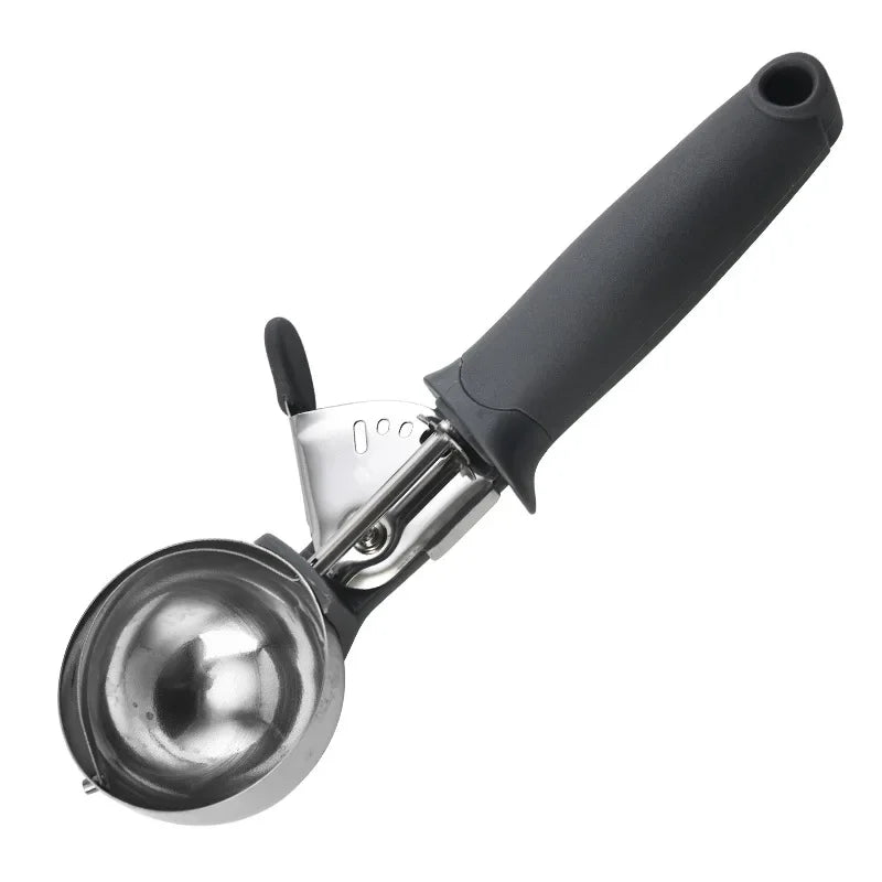 Ice Cream Scoop Stainless Steel Ice Cream Spoon Metal Icecream Cookie Scoop Melon Fruit Baller Ice Ball Maker Kitchen Gadget