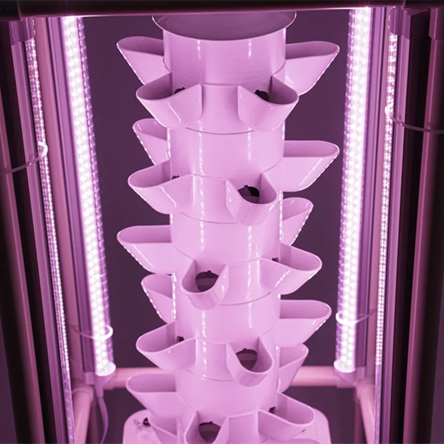 Hydroponics Vertical Growing Kit With Six Tiers And Thirty Holes