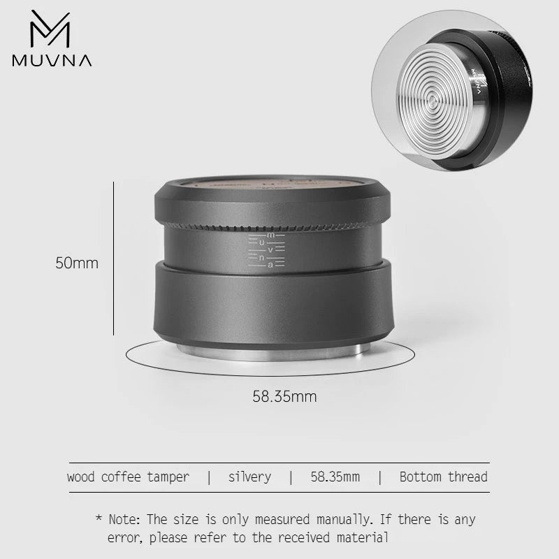 Espresso Tamper V2 Slow Rebound Stainless Steel Ripple Base Tamper