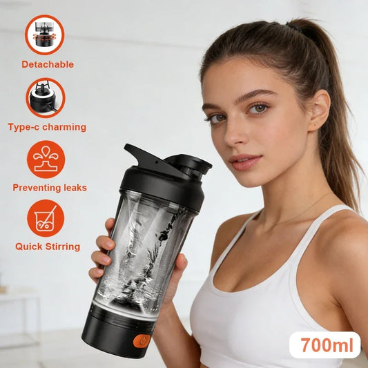 Electric Protein Shaker Bottle With Self Stirring Type C Interface