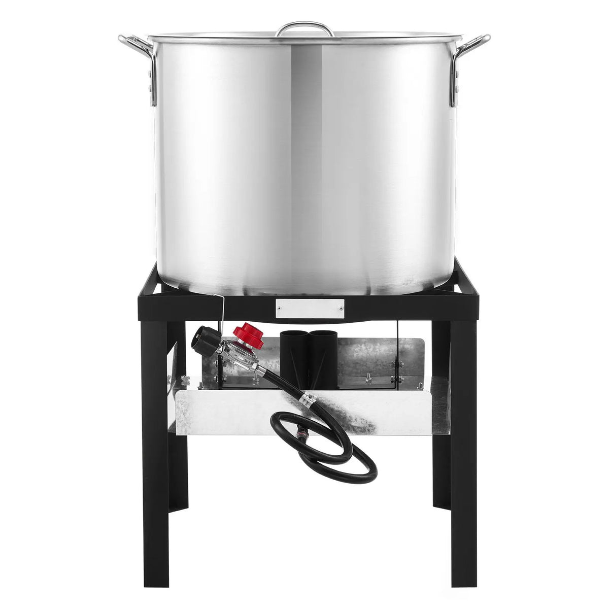 80 Qt Seafood Boiling Kit with Strainer, Outdoor Seafood Boil Pot and Basket, Cooking Set for Crab Crawfish Lobster Boiling, Aluminum Stockpot with 100,000 BTUs Propane Burner and Steamer Rack