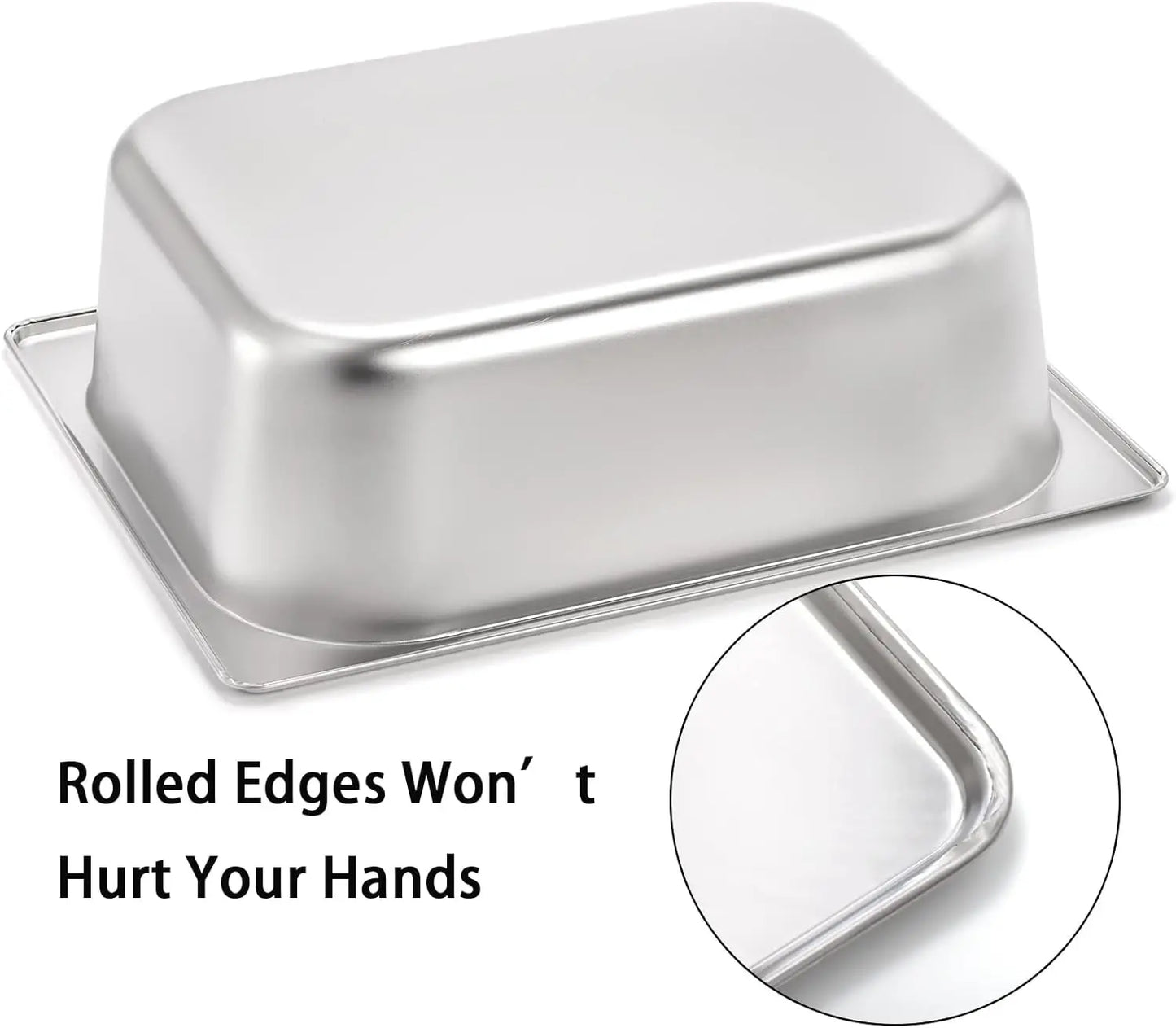 Stainless Steel Steam Table Pans 4 Pack For Catering And Chafing Dishes