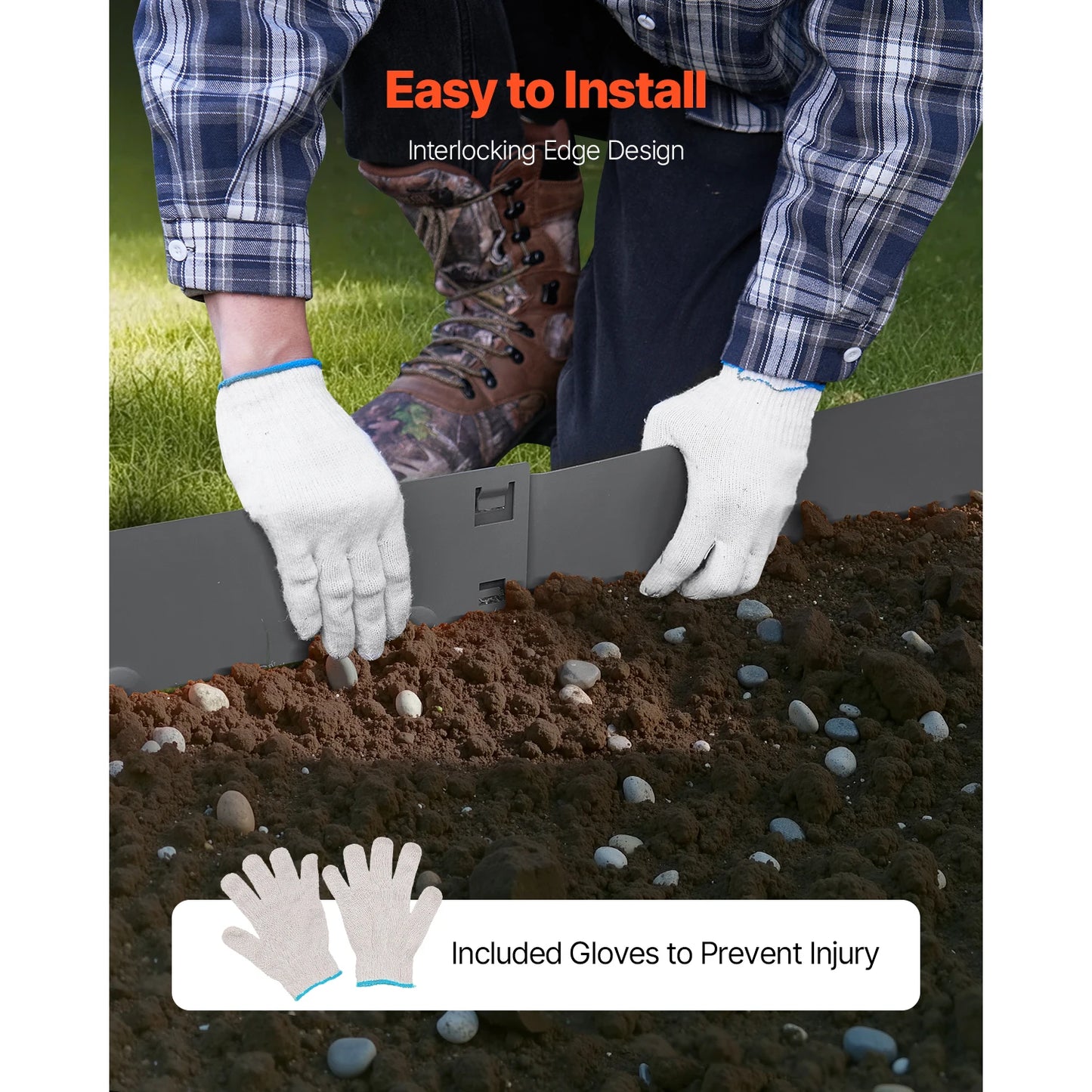 Steel Landscape Edging 5 Pack Rust Resistant Bendable Border