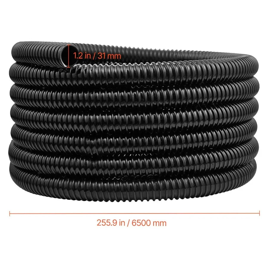 Corrugated Pond Tubing Flexible PVC Hose For Water Features