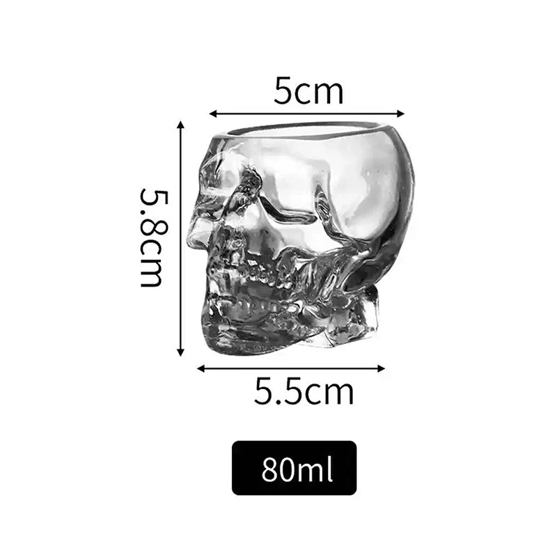 Skull Head Crystal Glass Mug For Wine, Whiskey, Coffee