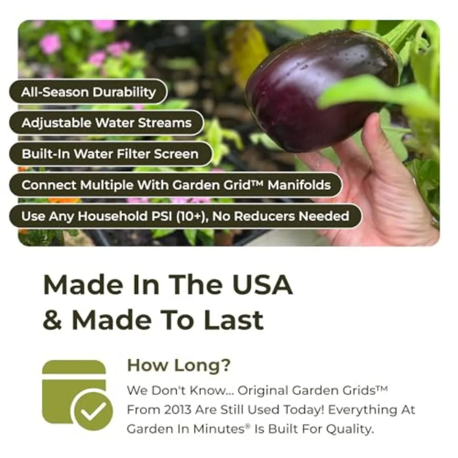 Garden Grid Watering System For Raised Beds Drip Irrigation