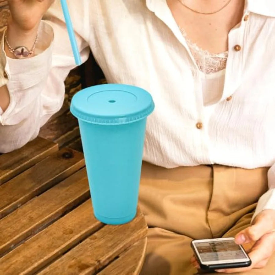 Glitter Plastic Cups With Lids And Straws 72 Pack Bulk