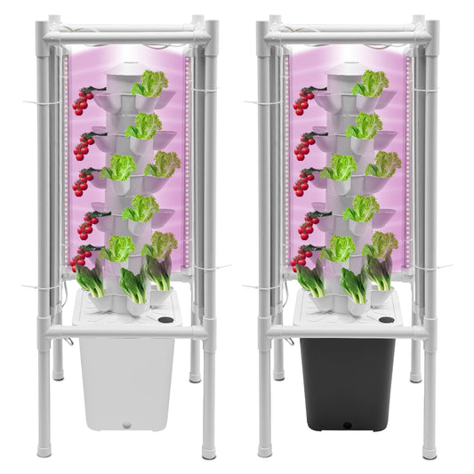Hydroponics Vertical Growing Kit With Six Tiers And Thirty Holes