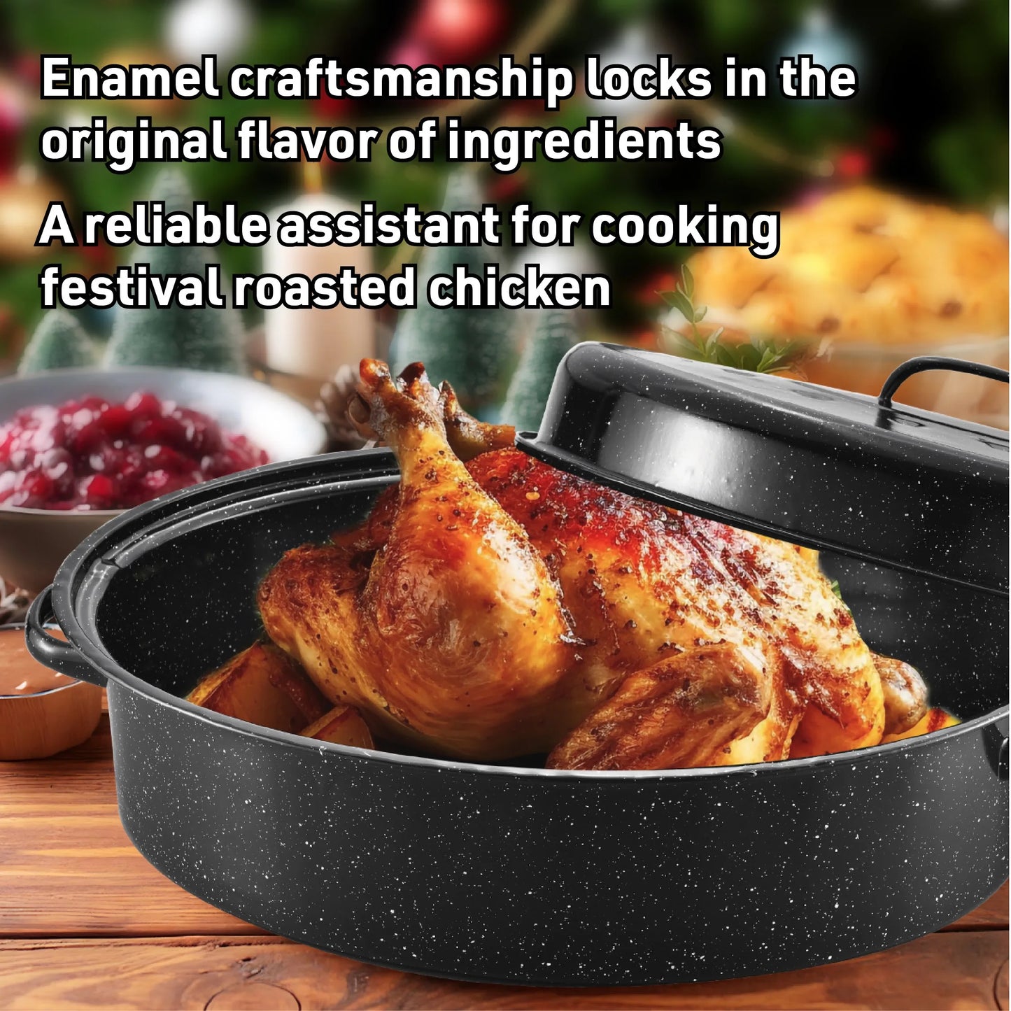 Oval Enamel Cast Iron Dutch Oven With Lid For Roasting