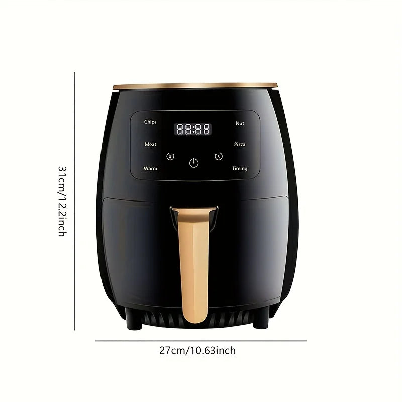 LED digital touch screen large capacity multifunctional fully automatic intelligent cooking air fryer. Temperature/time adjustment settings. Kitchen Tools - Suitable for family gatherings, braising, frying, fast food preparat