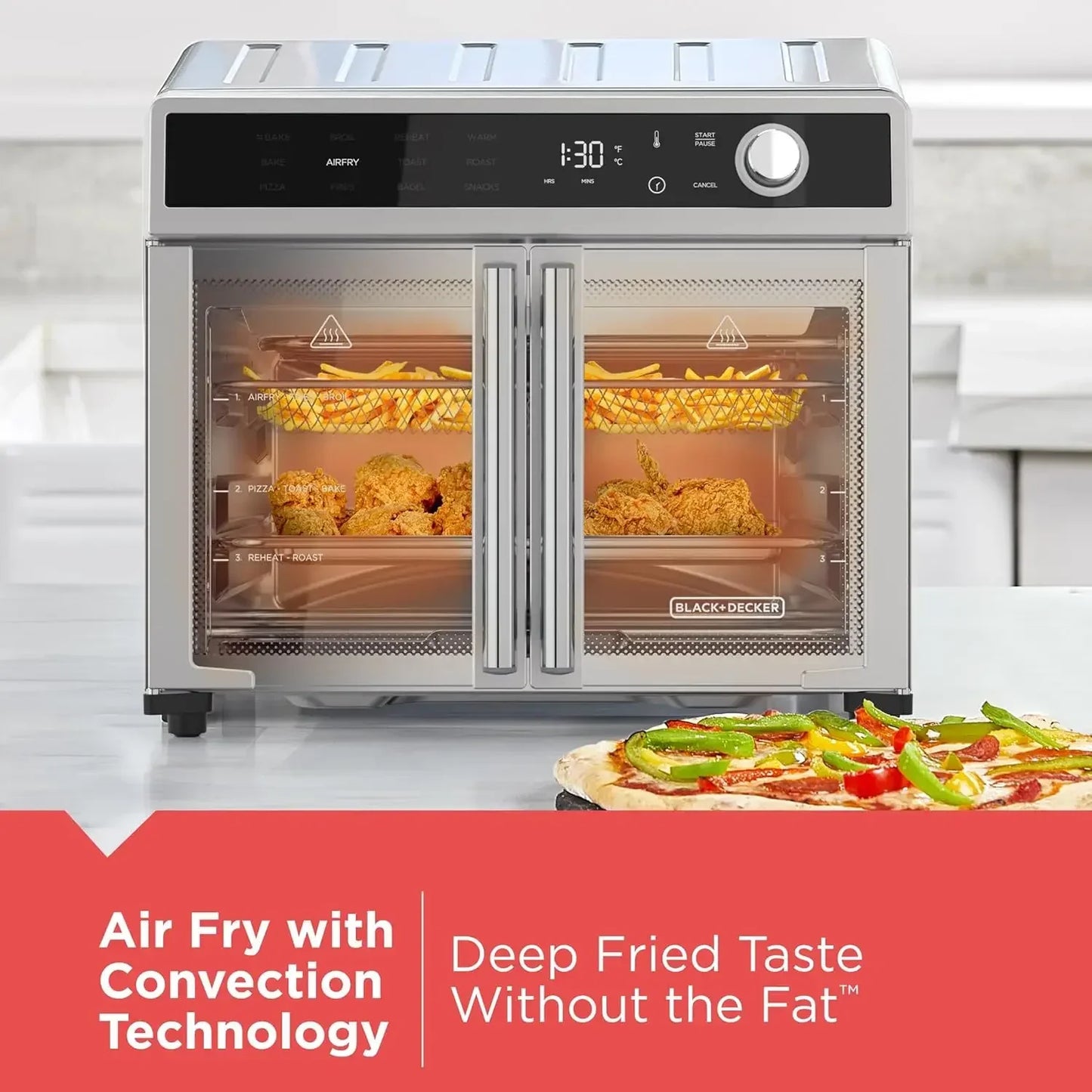 Crisp N Bake Air Fryer Toaster Oven Combo 12 In 1 Countertop