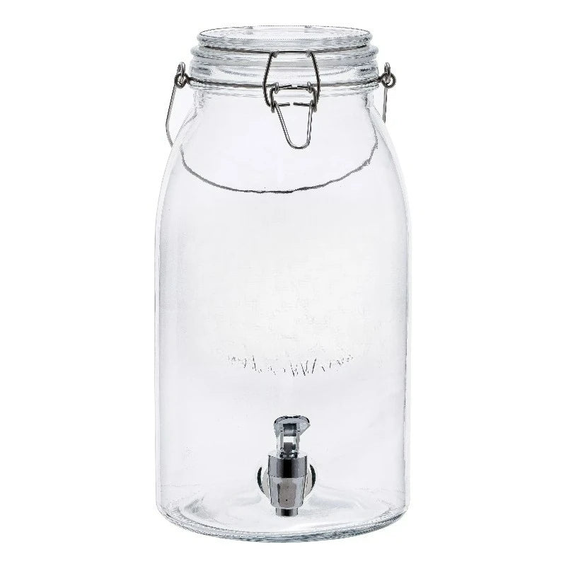 Clear Glass Mason Sun Tea Beverage Dispenser Jar