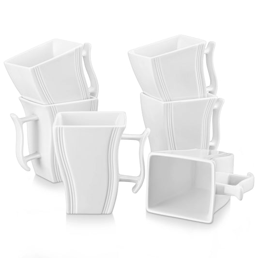 MALACASA Marble 6-Piece Coffee Service Set Porcelain