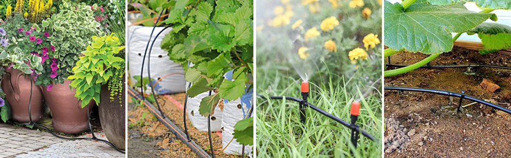 PVC Micro Irrigation Hose And Tubing Kit For Garden Greenhouse Bonsai 4 To 7 Mm