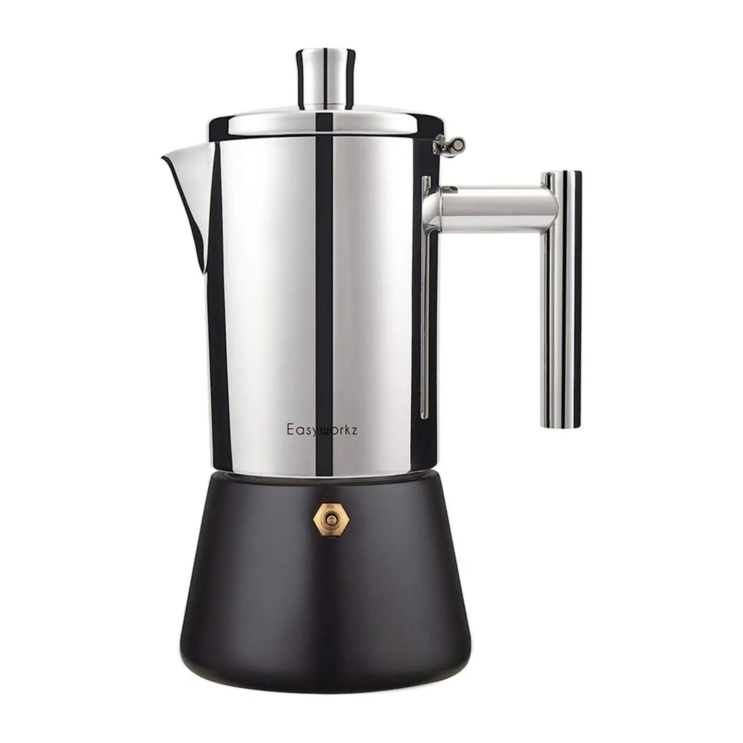 Easyworkz Stovetop Espresso Maker Moka Pot Stainless Steel Induction