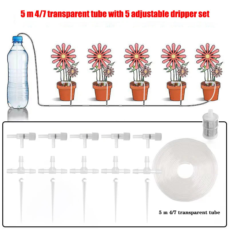 Drip Watering Kit With Regulating Valve Micro Dripper System