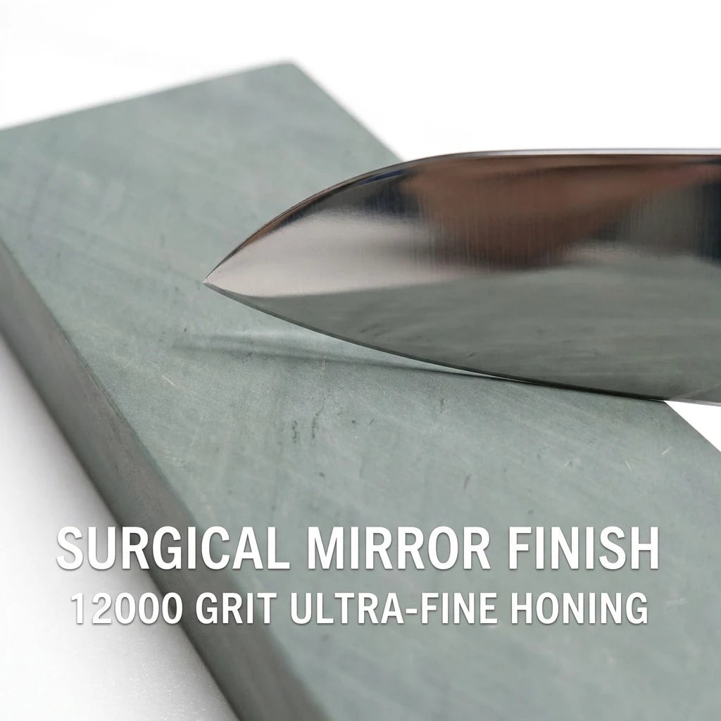 12000 Grit Natural Slate Whetstone Sharpening Stone 200x75x29mm Professional Knife Sharpener Mirror Polishing Stone for Razor