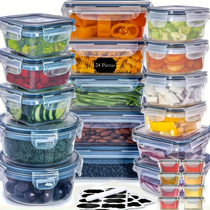Airtight Food Storage Containers Set With Lids And Labels