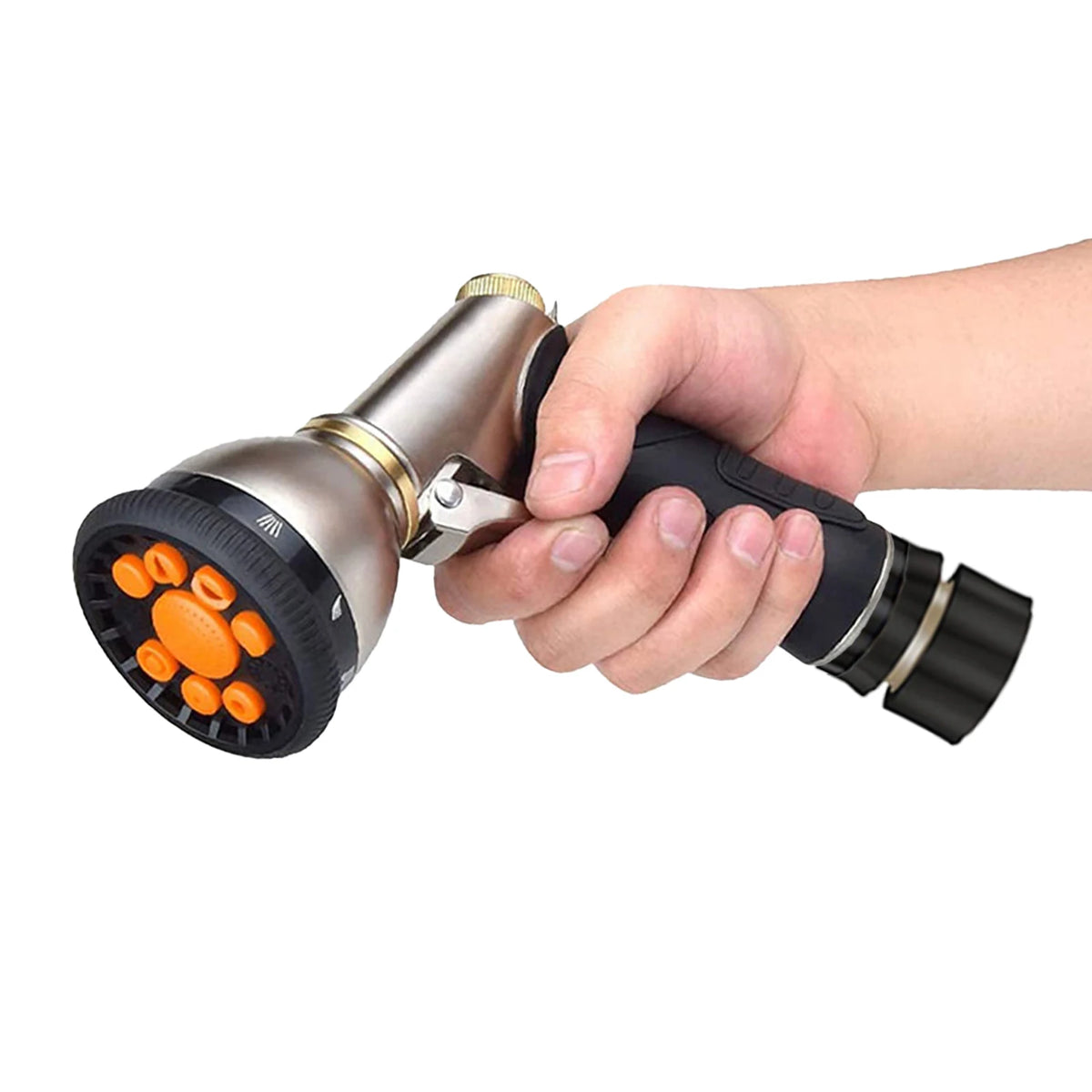 Outdoor Garden Watering Tool, 9 Mode Hose Nozzle, Zinc Alloy Anti-rust Nozzle, Nozzle for Lawn Irrigation & Plant Watering