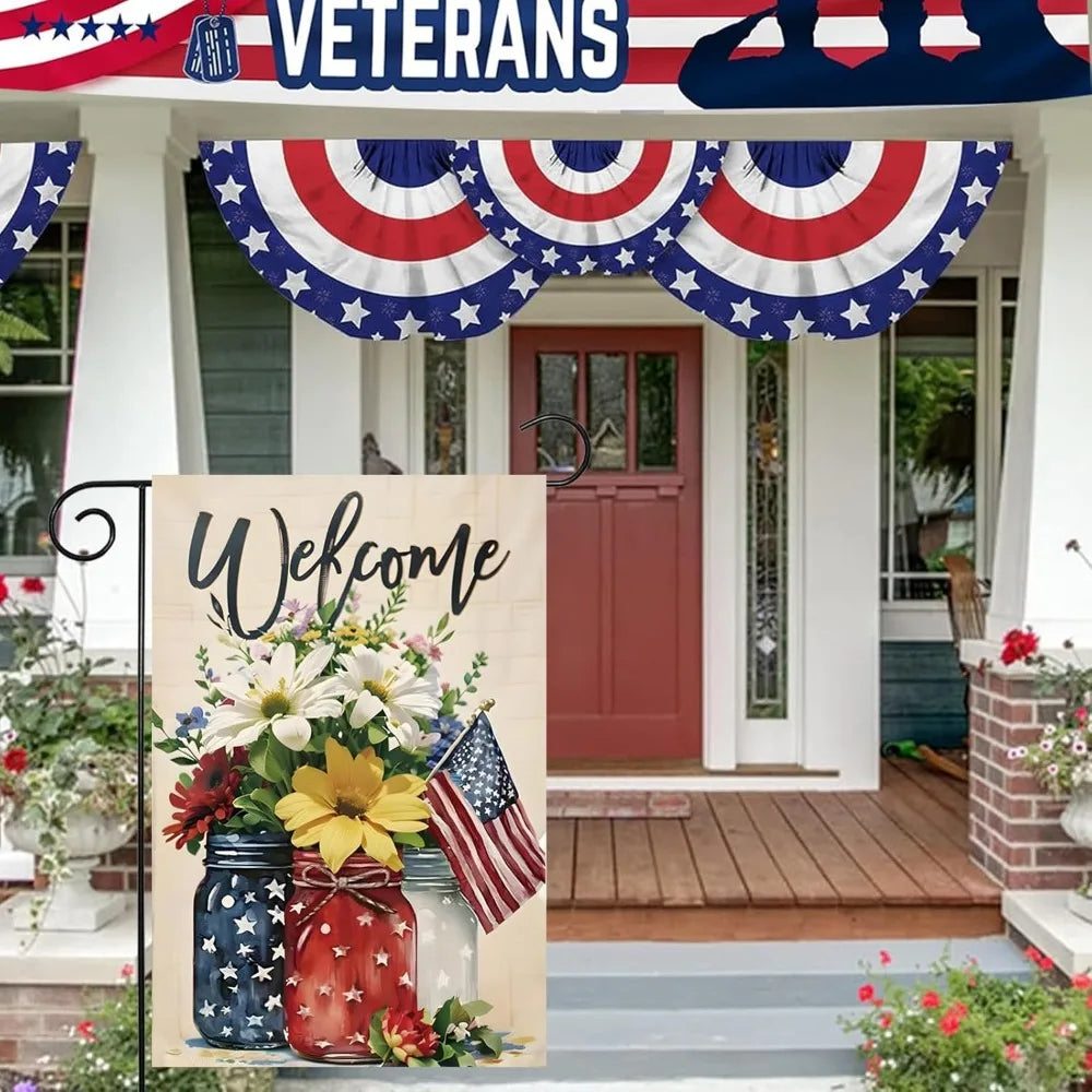 Patriotic Summer Garden Flag for Outdoor Holiday Celebrations