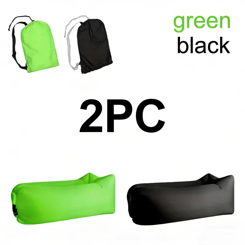 Inflatable Lounger Air Sofa Extra Thick Foldable Couch For Outdoor Camping Beach Patio Quick Inflation Home Furniture