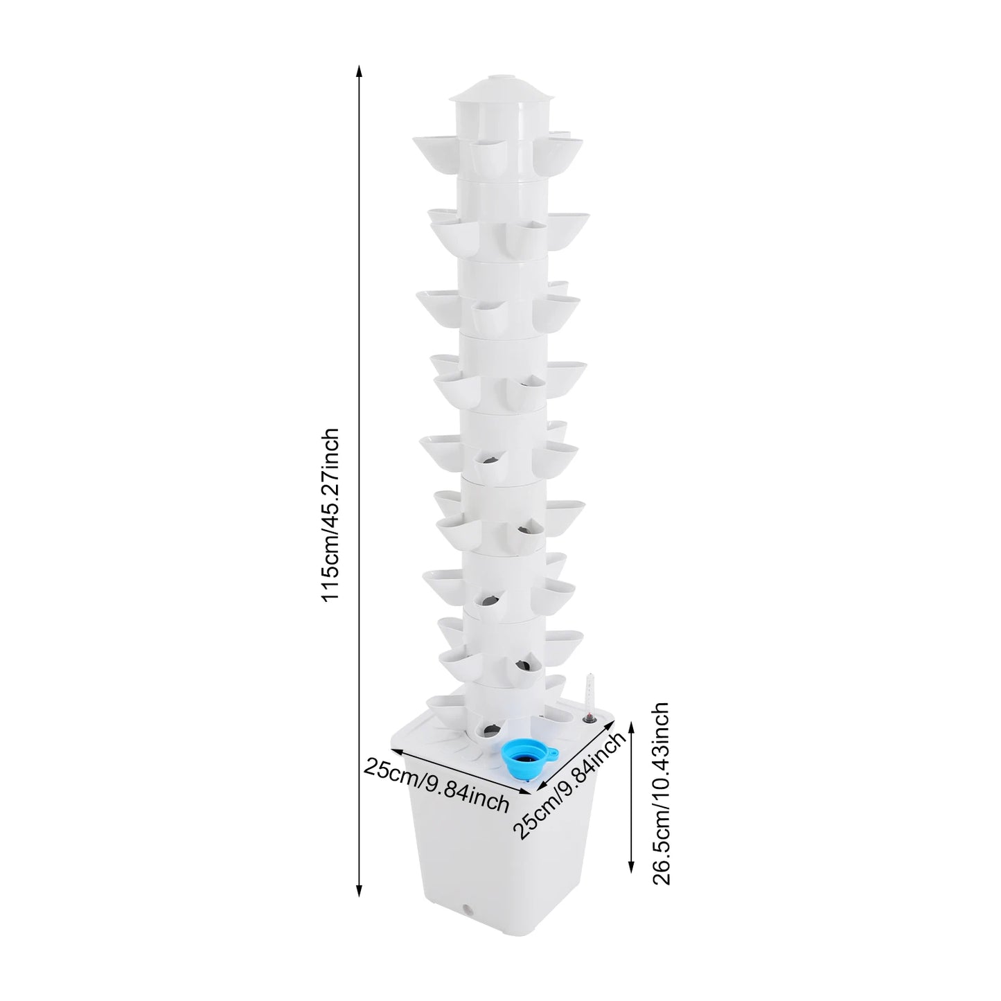 45-Hole Vertical Garden Tower For Balcony And Greenhouse
