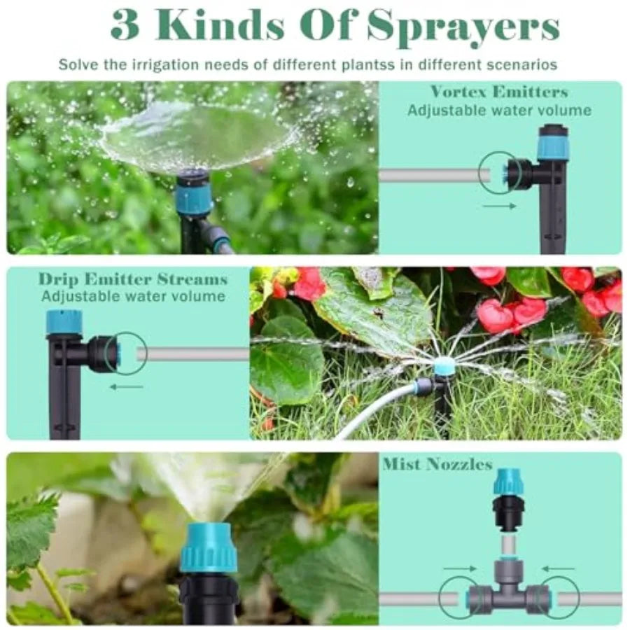 Drip Irrigation System Quick Connect Automatic Garden Watering Misting