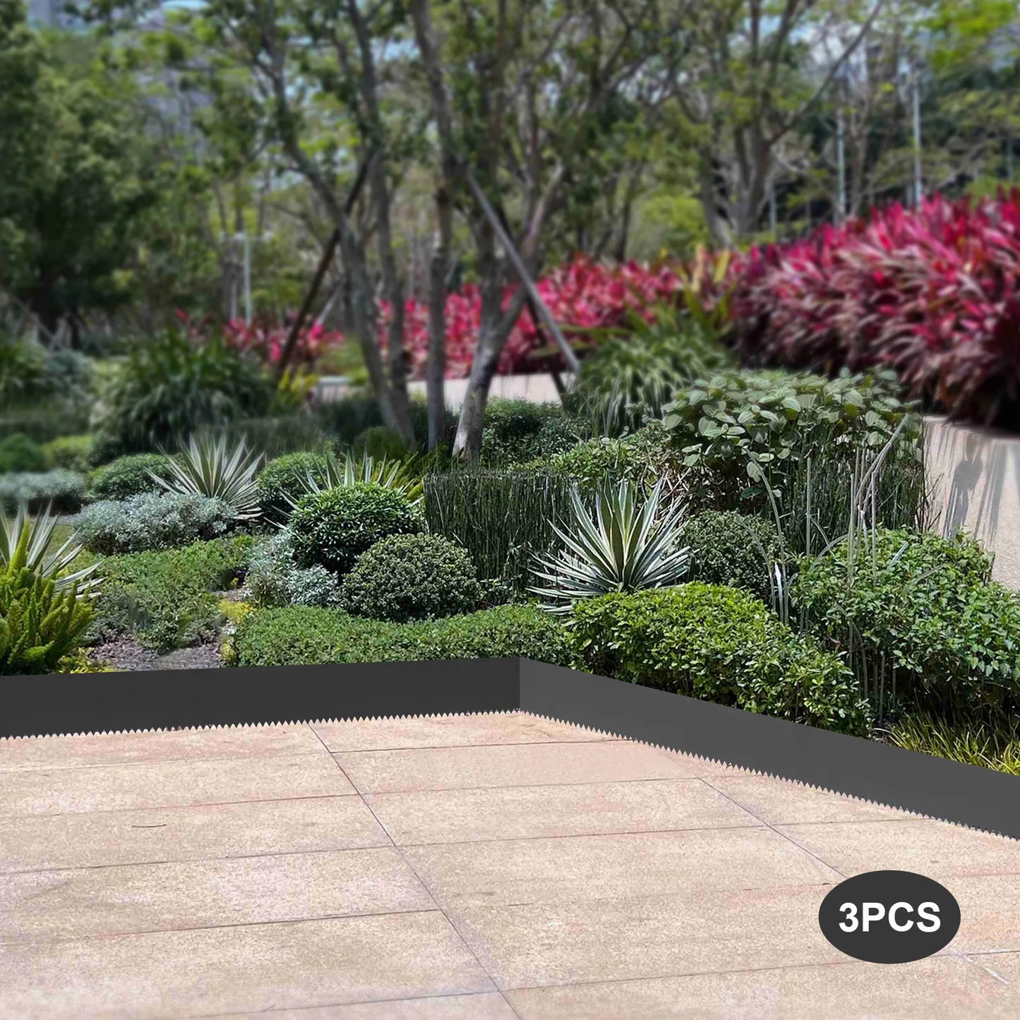 EcoBorder Steel Landscape Edging 3 Pack For Lawn And Garden