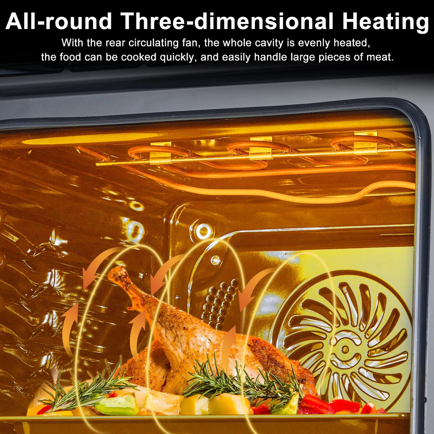 Acekool Built-In Single Wall Electric Oven With LED Screen