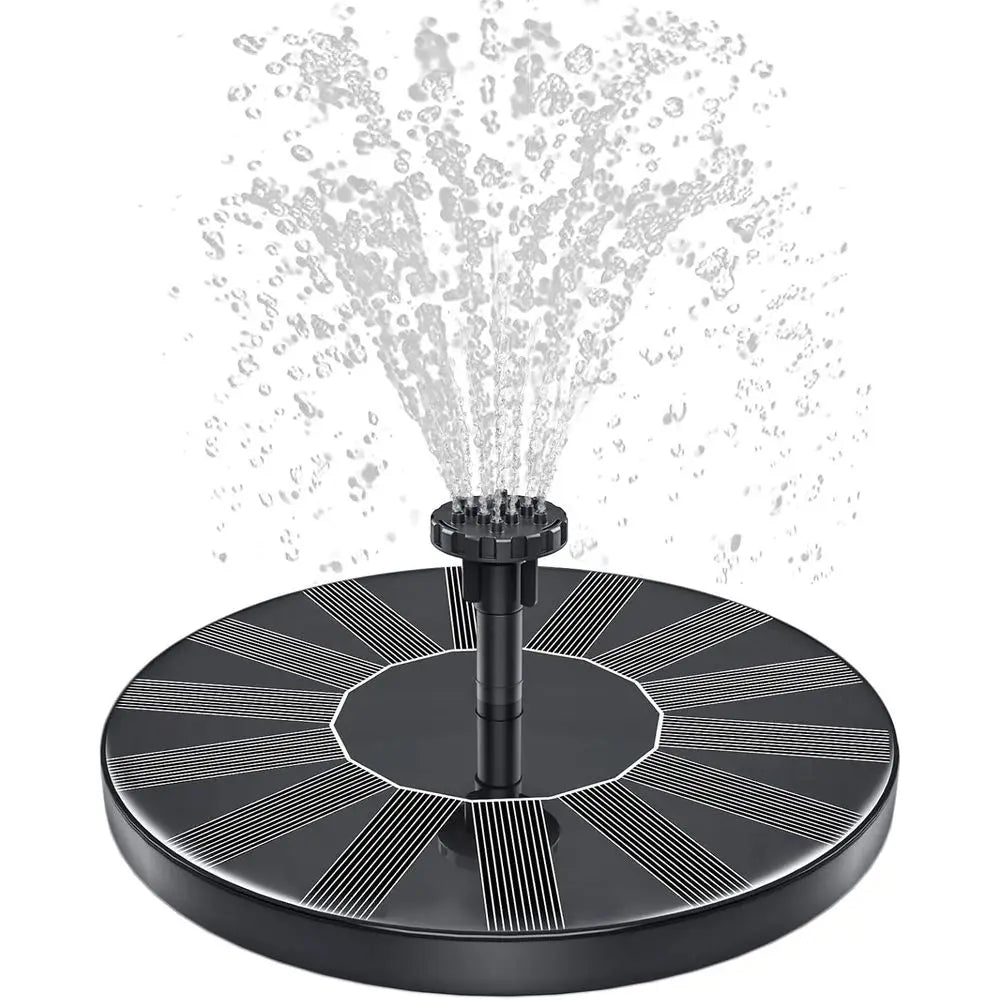 1.5W Floating Powered Water Fountain with 6 Nozzles and Mixer, for Outdoor Garden Pond Pool