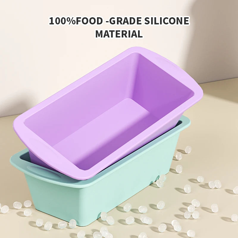 Silicone Baking Molds NonStick Rectangle Cake Pans Mini Loaf Pan Easy Release Bread Toast Mould Kitchen Accessories Pastry Tool