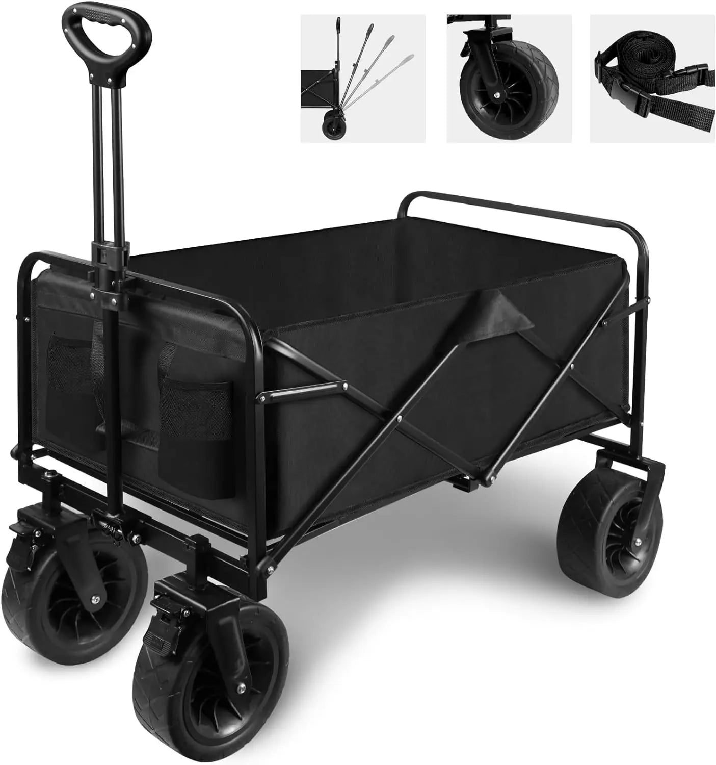 NONEL Collapsible Folding Wagon With Wheels For Camping Outdoor Activities