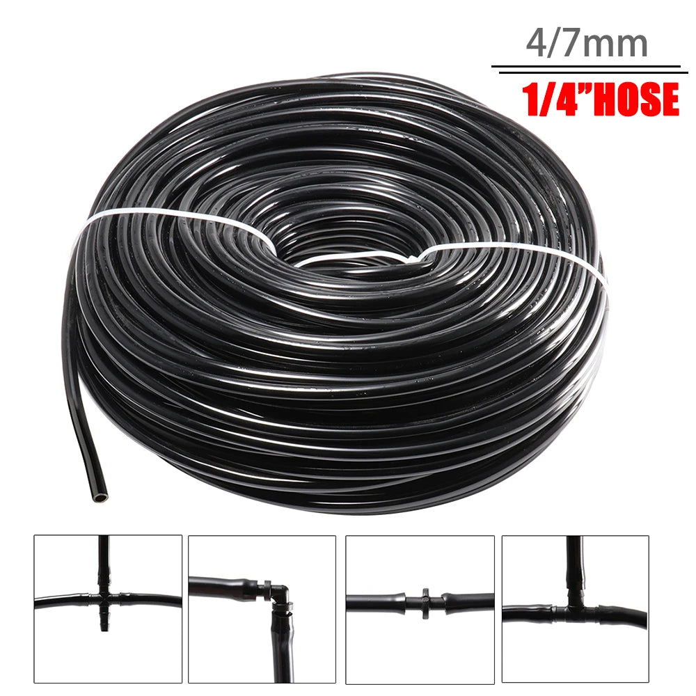 PVC Micro Irrigation Hose And Tubing Kit For Garden Greenhouse Bonsai 4 To 7 Mm