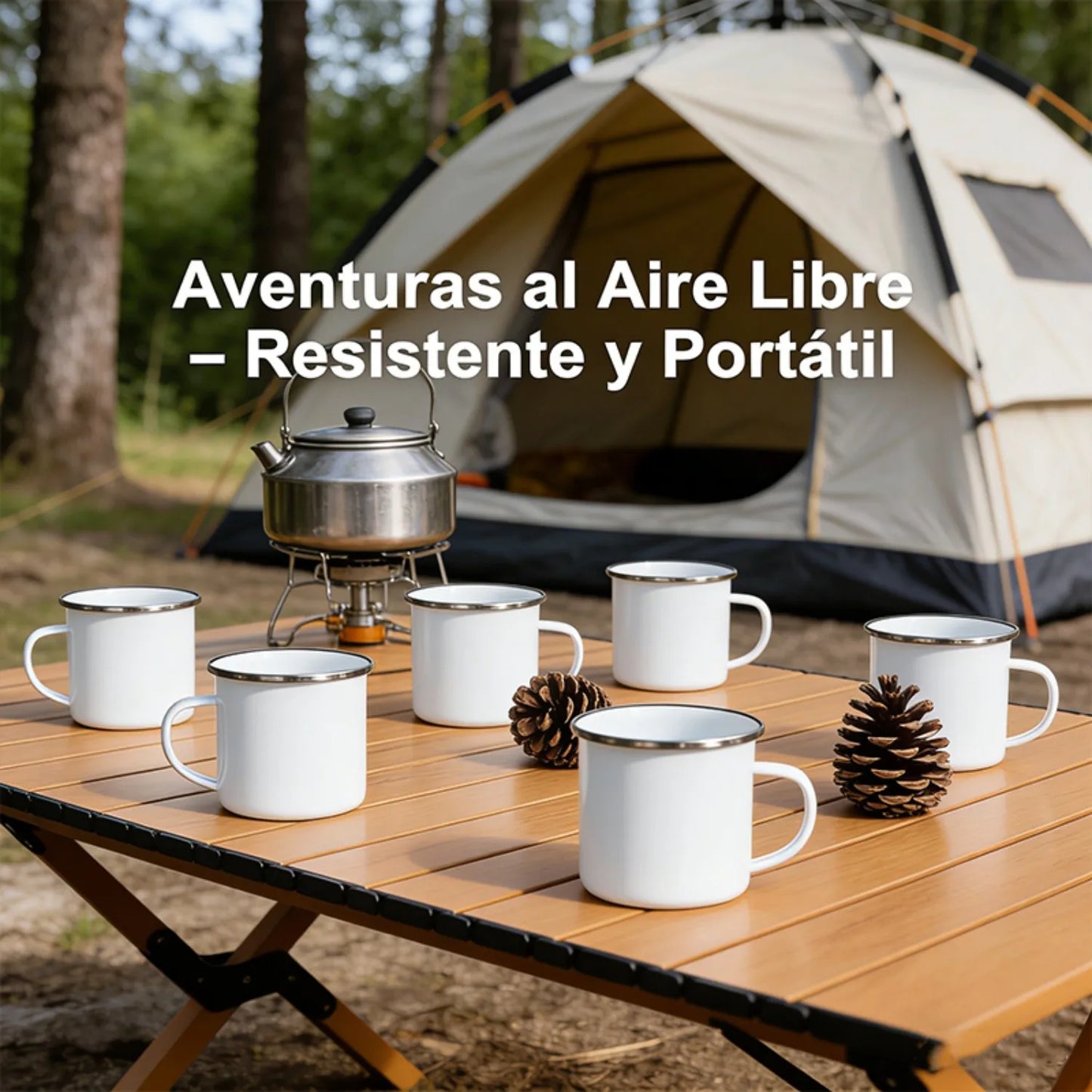 12-Pack Enamel Mugs, 12oz Plain White with Silver Rim for Camping, Kitchen & Large Gatherings