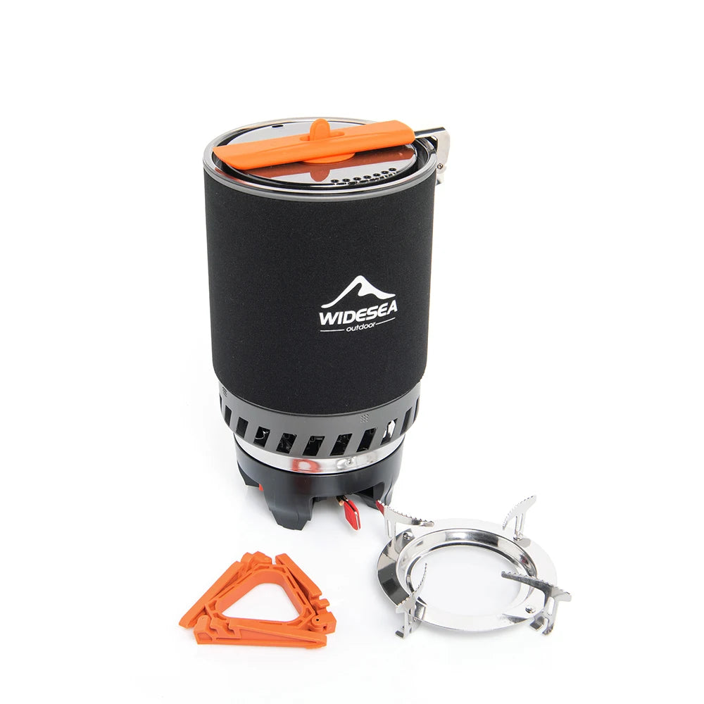 Widesea Camping Cooking System With Heat Exchanger Gas Burner