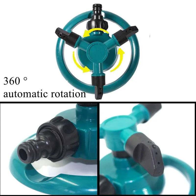 360 Degree Automatic Rotating Sprinkler Nozzle For Garden Watering