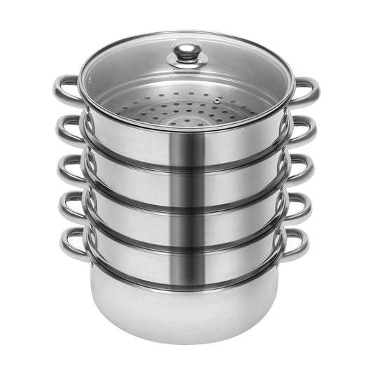 Stainless Steel Steamer Pot With Lid And Handles Dishwasher Safe