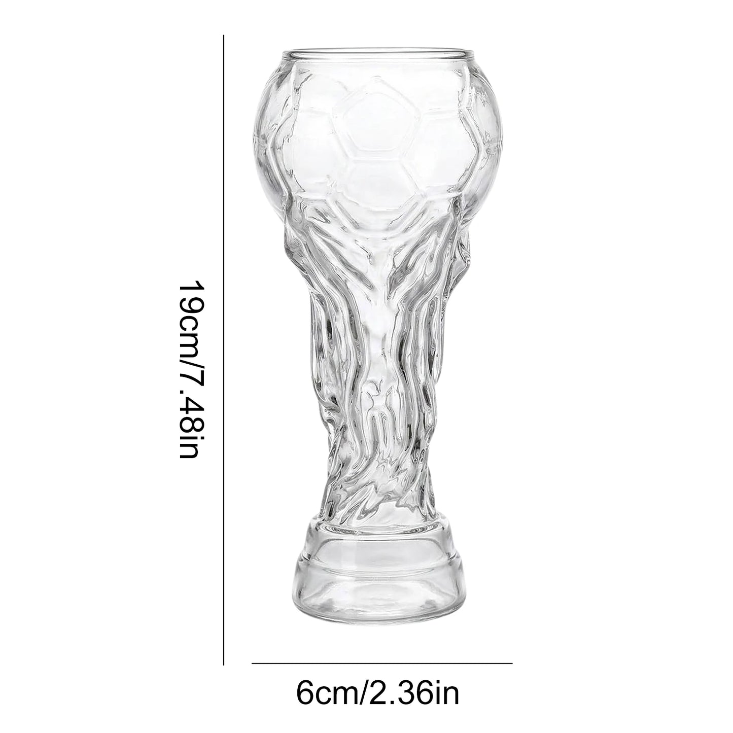 ALIILEE Trophy Football Glasses Large Capacity Sports Bar Drinkware
