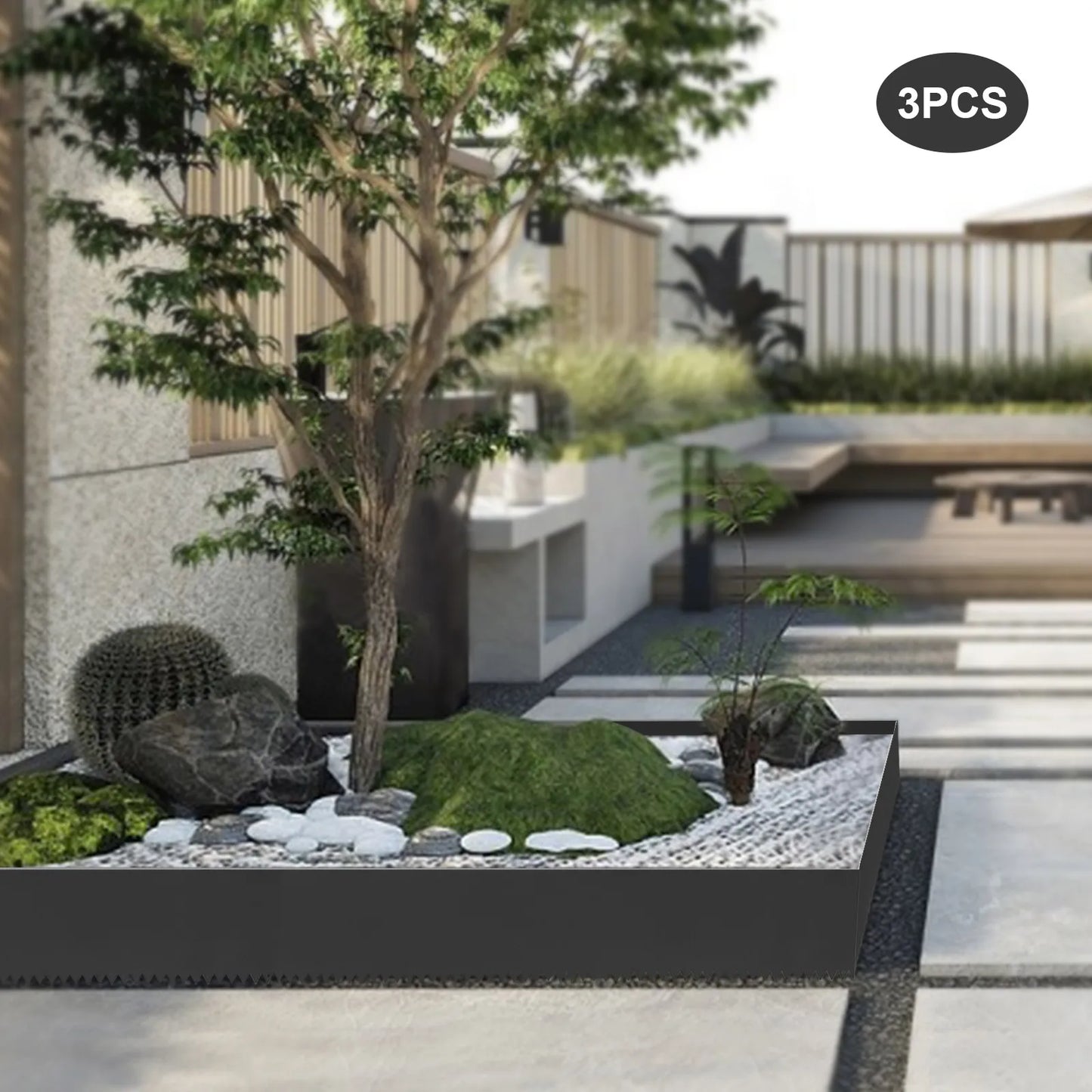 EcoBorder Steel Landscape Edging 3 Pack For Lawn And Garden