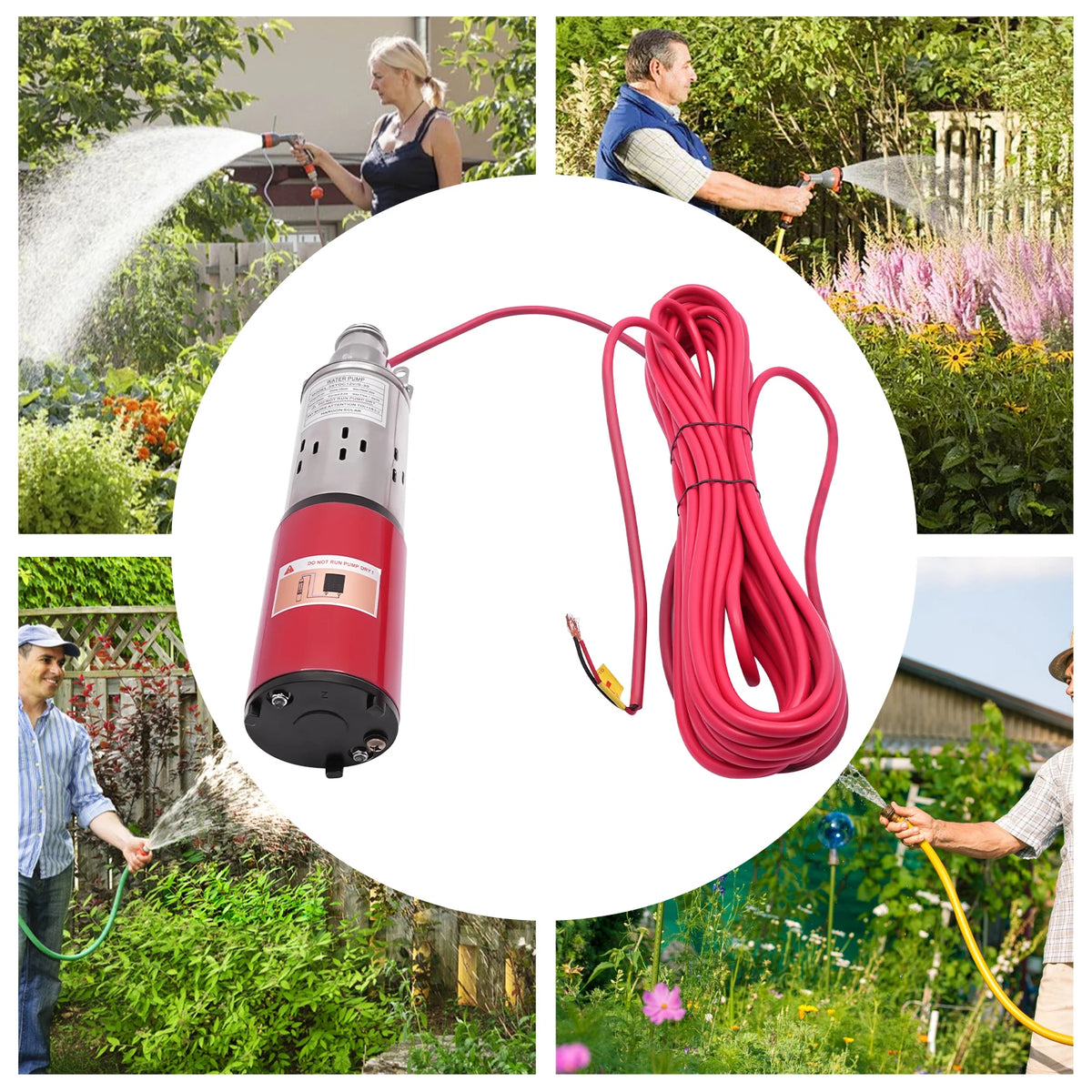 12V 180W Deep Well Pump Submersible Pump for Farm Irrigation 4500r/min