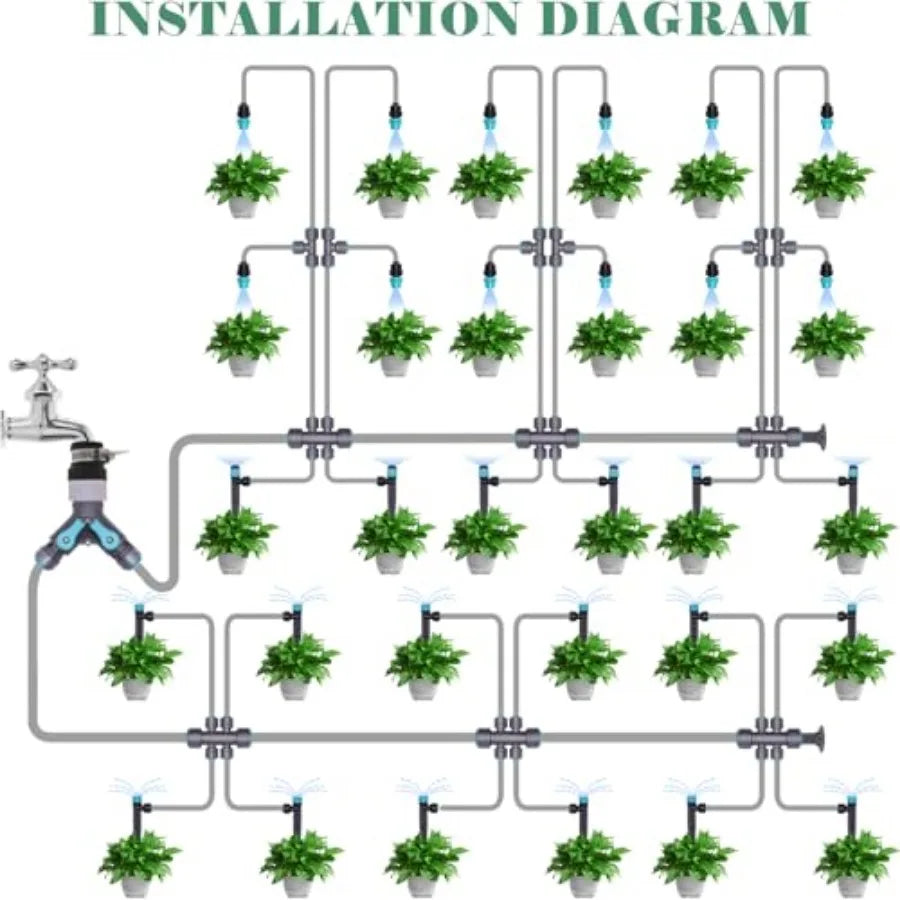 Drip Irrigation System Quick Connect Automatic Garden Watering Misting